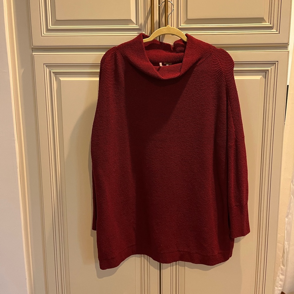 Free People Ottoman Slouchy Tunic in Pomegranate Wine